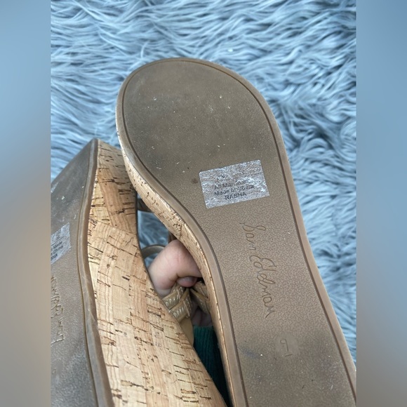 Sam Edelman Women's Size 9 Rasha Wedge Sandal Platform Strappy Tan Beige - Picture 8 of 10